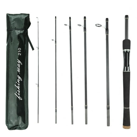 Apexeon 6 Piece Fishing Pole - Ultralight Spinning/Casting Rod Travel Fishing Rod with Storage Bag - Compact and Easy to Carry
