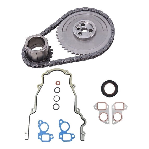 Max Motosports Timing Chain Kit & Cover Gasket For 1997-2004 GM Chevy Cadillac 4.8 5.3L 6.0L Vortec