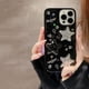 thumbnail image 4 of LOLAGIGI Funda para iPhone 13 Bling Stars 3D Hearts Diamond Twinkle Star Glitter Y2K Spark Luxury Girly Estética Diseño personalizado para mujeres niñas adolescentes Funda de TPU suave transparente, 6, 4 of 4