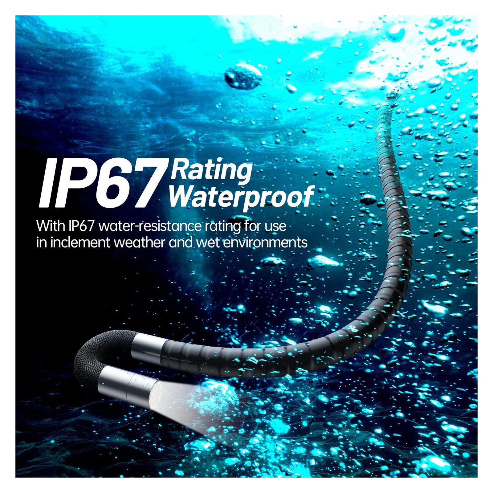 1080P HD 2-Way Articulating Borescope With 2600 MAH Battery 6mm Endoscope Inspection Camera 360° Rotation ,Stunning Clarity