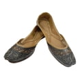 thumbnail image 3 of Punjabi Shoes Indian Jutti Ethnic Shoes Handmade Loafers Shoes Mojari Shoes US 7/ EURO 37, 3 of 4