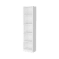 thumbnail image 3 of DUOSONG White 5-Shelf Slim Bookcase Furniture Primary Living Space Display, 3 of 9