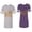 Men Heather / Women Purple, variant on Wild King Queen Unisex Couple Matching Cotton Jersey style T-Shirt Contrasting stripes on sleeves (Men Heather / Women Black) (Men S / Women S)