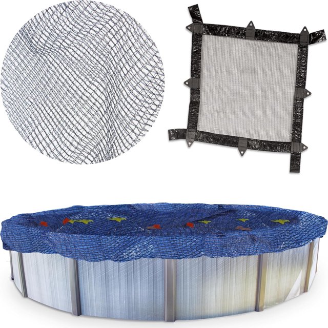 Swimline Hydrotools Leaf Net Winter Pool Cover for 16 x 25 Ft Above Ground Oval Pools