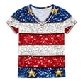 thumbnail image 4 of 250 Anniversary Usa Shirt Women A Fashionable And Casual Printed Short Sleeved Round Neck T Shirt Top For Women, 4 of 4