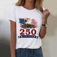 thumbnail image 2 of UngA Women's Patriotic 250Th Anniversary USA Shirt Faith Freedom 250 Years Women's Tshirt XXL,White, 2 of 8