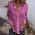 thumbnail image 2 of Women's Lace Embroidered Blouse Long Sleeve Button Up Fashion Hollow Detail Shirt, 2 of 6