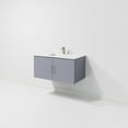 thumbnail image 6 of Geneva 36 in. W Dark Grey Bath Vanity, White Quartz Top, and Faucet Set, 6 of 11