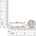 thumbnail image 5 of Gem Stone King 1.97 Ct Peach Morganite E-F Lab Grown Diamond 18K Rose Gold Plated Silver Bracelet for Women, 5 of 5