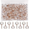 thumbnail image 1 of HLONK 100pcs Map Tacks Plastic Push Pins for Photos Wall  Maps  Bulletin Board  Rose Gold, 1 of 7