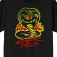 thumbnail image 2 of Cobra Kai Never Dies Adult Black Crew Neck Short Sleeve T-shirt-XS, 2 of 7