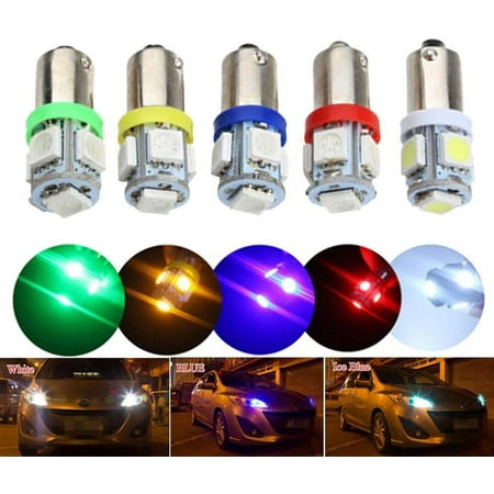 

FENG20pcs White BA9S 5050 5SMD Led License Plate Light Bulb for Car Replacement Lights Door Light 12V Light LED bulbs 64113 1895 57 (Y)-240810