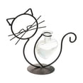 thumbnail image 3 of Naxoaeo Cat-Shaped Iron Flower Vase, Detachable Hydroponic Glass Planter, Modern Farmhouse Home Decor for Table, Desk, Living Room, Cat Lover Gift, 3 of 7