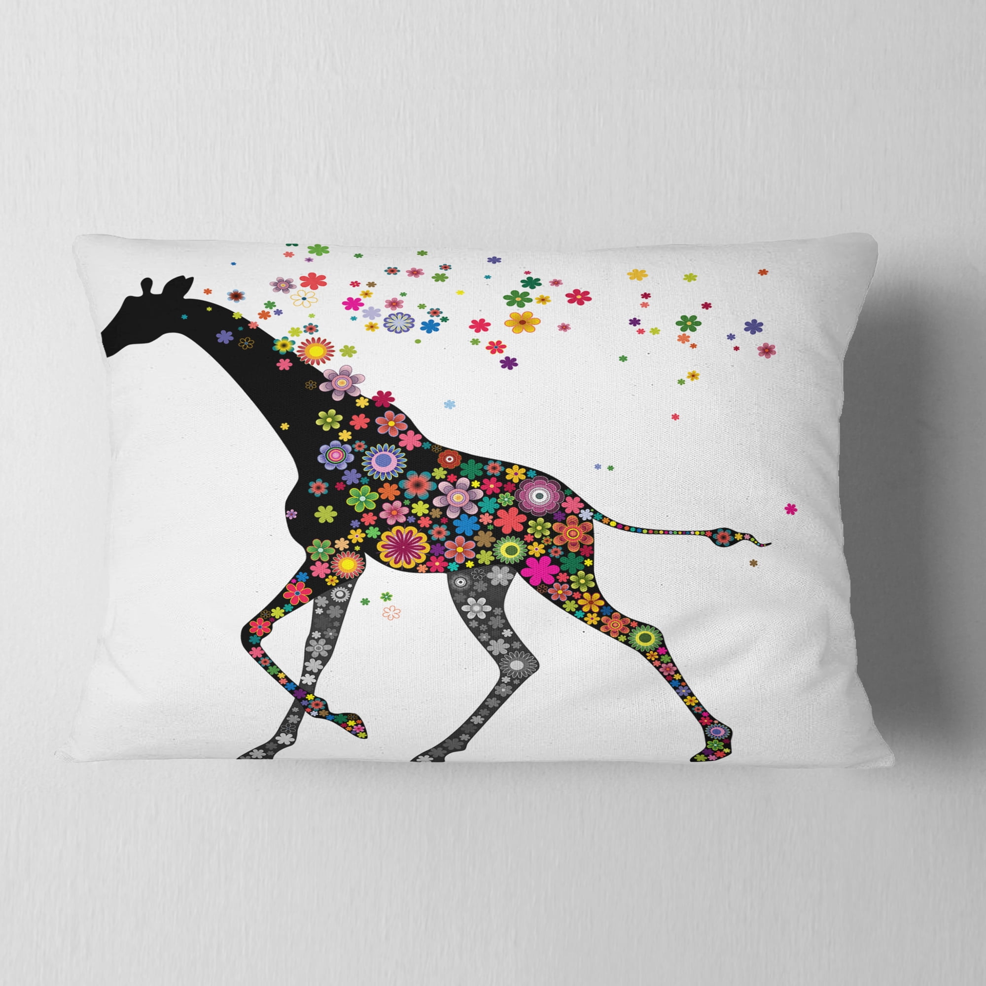 18 x 18 Throw Pillows (2) - Custom Giraffe Pattern - Animal Social