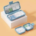 thumbnail image 3 of WRKEKC Clearance Blue Weekly Pill Organizer, Portable Medicine Dispenser with Secure Lids, Durable Plastic, Easy to Clean, Perfect for On-the-Go or Home Use, 3 of 7