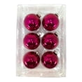 thumbnail image 3 of 2.75 Inch Set of 6 Burgundy Shiny Glass Ball Christmas Ornaments, 3 of 5