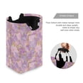 thumbnail image 3 of Yayeee Freestanding Laundry Hamper with Handle Collapsible Large Storage Basket for Clothes, Pastel Pink Marble Pattern, 3 of 7