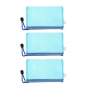 Unique Bargains 3 PCS Stationery Holder A5 Paper Document File Bag Folder Clear Blue