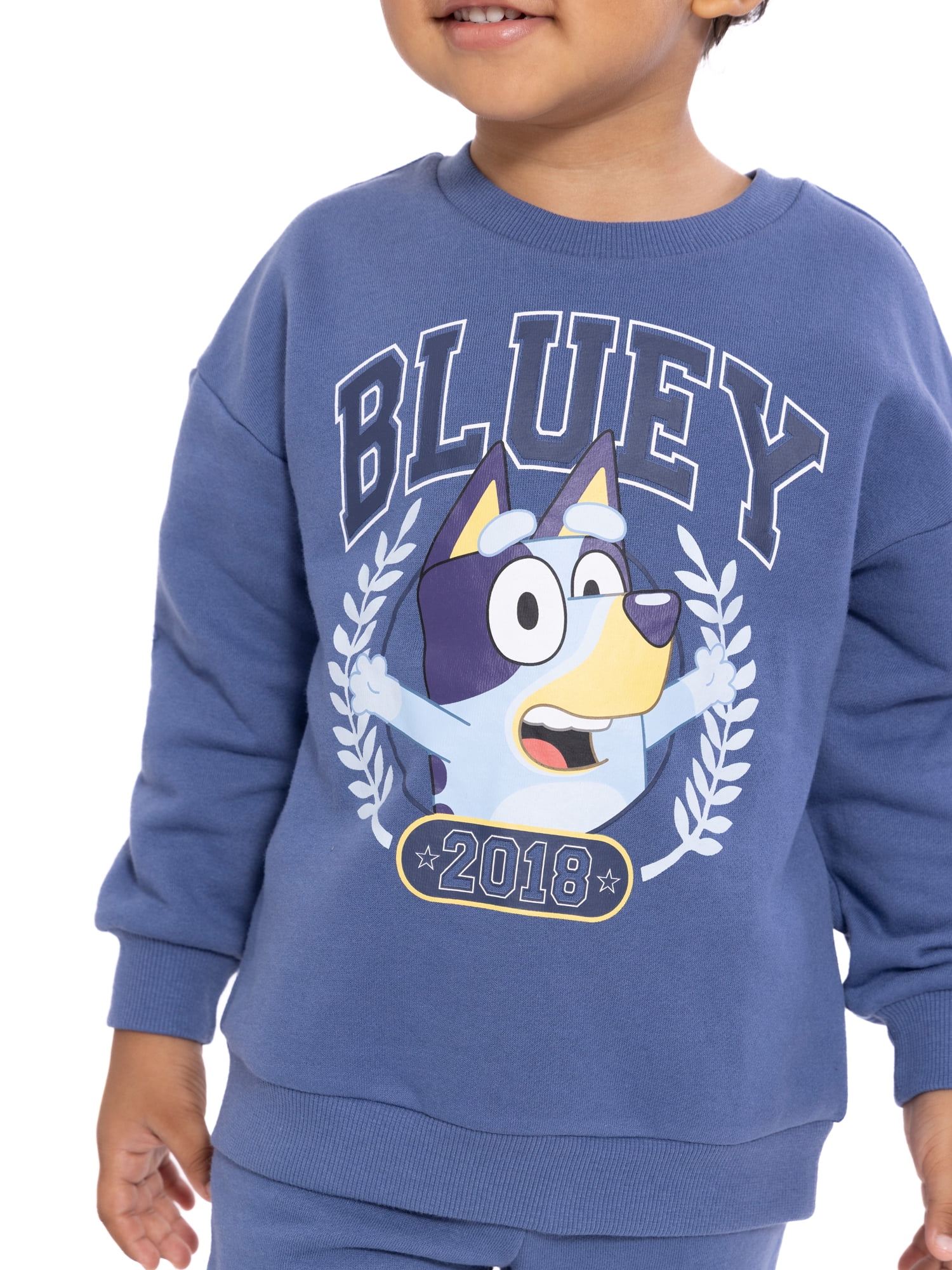Bluey Toddler Girls Graphic Sweatshirt and Joggers Set, 2-Piece, Sizes 12M-5T