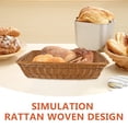 thumbnail image 3 of 1pc Imitation Rattan Woven Basket Bread Basket Food Storage Basket for Bakery, 3 of 4