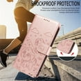 thumbnail image 6 of For Google Pixel 9 Pro Dog Embossing Leather Phone Case with RFID Blocking Card Slot Wallet Magnetic Clasp Lanyard Flip Stand Case,Pink,For Google Pixel 9 Pro, 6 of 8
