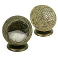 thumbnail image 6 of SussexHome Pets 15.75 x 15.75 x 17 Inches Pet Hammock for Cats - Scratch Resistant Cozy Covered Cat Bed for Indoor Cats - Bottom Cushioned Cat Cave Bed - Vintage, 6 of 7