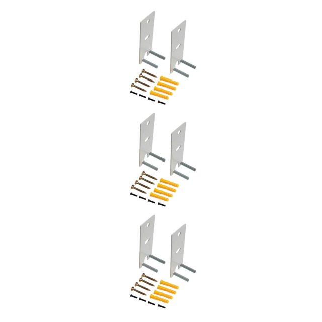 Guardoinrt Étagère Murale Robuste et Durable Support de Haut-Parleur en Métal Blanc 3ensemble