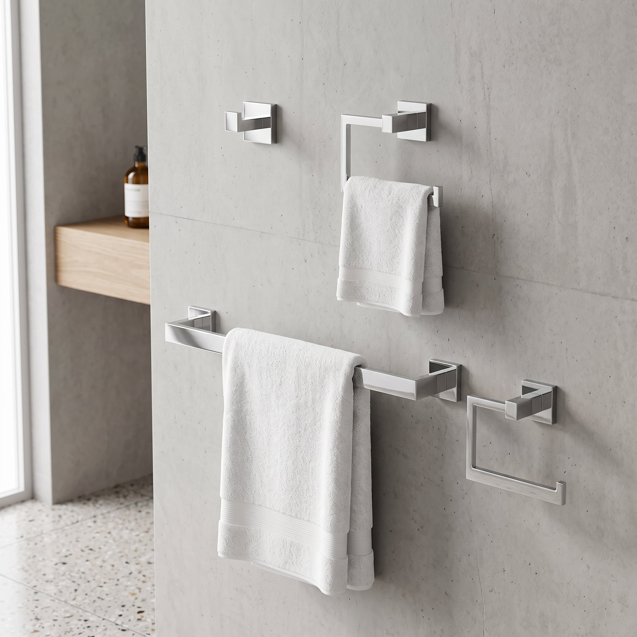 4 Piece Bathroom Hardware Set