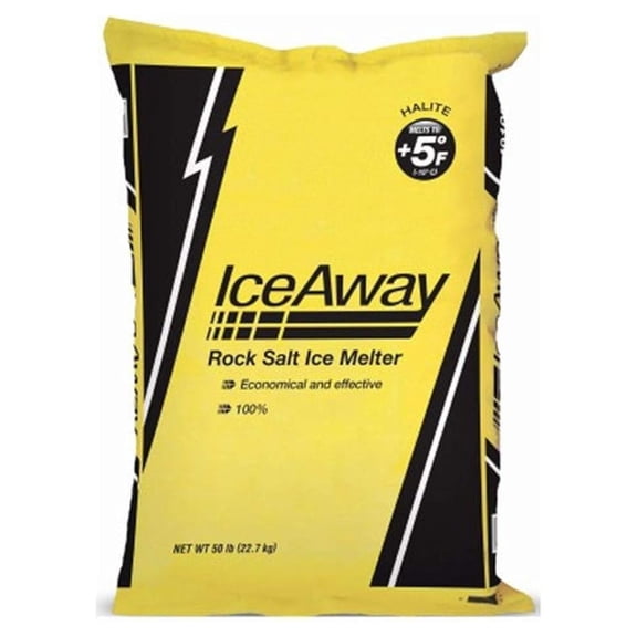 49100E Rock Salt Ice Melter, 50-Pound