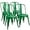 Green, variant on YUONAO Metal Dining Chair Set of 4, Stackable Trattoria Bistro Chairs for Indoor and Outdoor Use, Vintage Chic Side Chair for Cafe, Kitchen, Patio, Restaurant (Green)