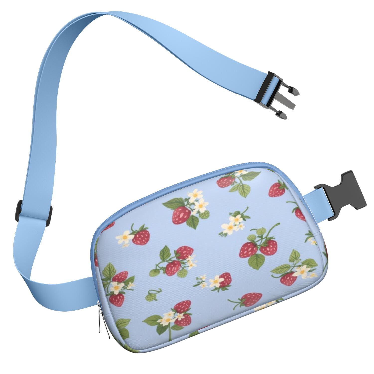 Waist Bag Fashion Waist Packs Bag with Adjustable Strap Strawberry Fruit Waterproof Everywhere Crossbody Belt Bag for Outdoor Sports Strawberry Fruit