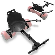 TPS Power Sports Universal Seat Attachment Adjustable Go Kart Hoverkart for Hover board, Black
