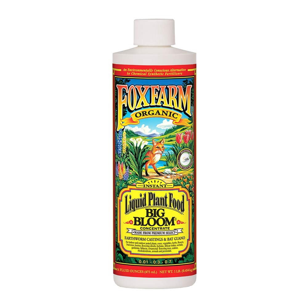FoxFarm Nutrients Plant Food Liquid Fertilizer: Big Bloom, Grow Big, Tiger Bloom (16 oz Bottles) + Twin Canaries Chart