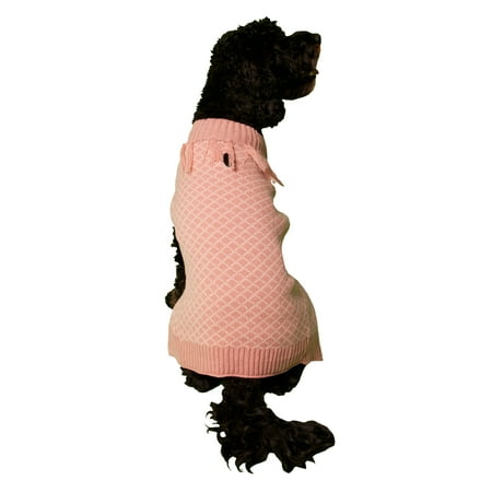 Vibrant Life Fall Blush Tassel Diamond Dog Sweater