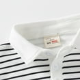 thumbnail image 6 of Boys Long Sleeve Henley Rubgy Shirts Collared Golf Dress Striped Tops Size 3-8 Years Cotton School Uniform (3 Years, White), 6 of 7
