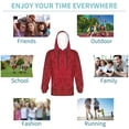 thumbnail image 5 of Kdxio Vintage Burgundy Pattern Boys Athletic Unisex Boys Girls Hoodie with Pocket Sweatshirts-X-Large, 5 of 6