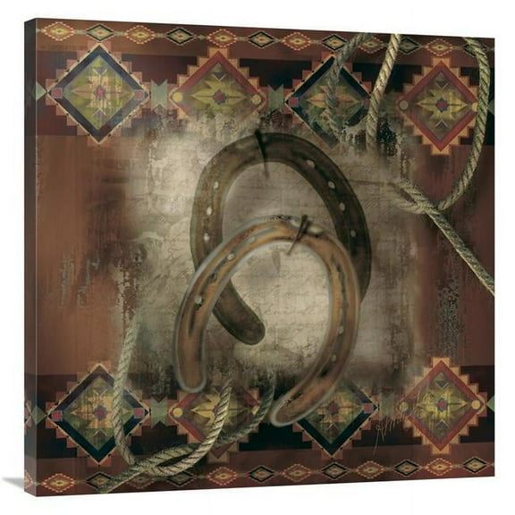Global Gallery GCS-123401-3636-142 36 x 36 in. Western Horseshoe Art Print - Alma Lee
