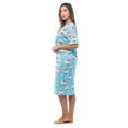 thumbnail image 2 of Just Love Short Sleeve Nightgown Sleep Dress for Women Sleepwear 4360-10334-S (Large, Blue - Merry Santa), 2 of 3