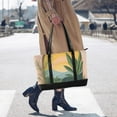 thumbnail image 4 of FORMRS Canvas Laptop Tote Bag for Women with 15.6" Computer Compartments Shoulder Handbag, Boho Plants, 4 of 7