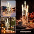 thumbnail image 2 of Candelabro dorado Tandefio de 5 brazos con pantallas acrílicas LED, 2 of 7