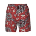 thumbnail image 4 of Lsque Mens Swim Trunks Dragons2 Pattern - Bathing Suit Compression Liner - Beach Swim Shorts Swimwear - (S-3XL) - Stretch Quick Dry -Large, 4 of 9