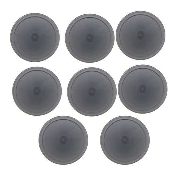 Thinsony 8Pcs 64mm Air Hockey Pucks Hover Hockey Striker Replacements Table Hockey Goalies Kit Smooth Lightweight Table Hockey Accessories for Home Arcade Parties (Black)