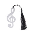 thumbnail image 1 of 10pcs Stainless Steel Page Marker Musical Note Bookmark with Black Tassel Graduation Gifts, 1 of 6