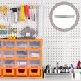 thumbnail image 1 of OUNONA 1Set Pegboard Tool Rack Steel Organizer Silver for Homeowners, 1 of 7
