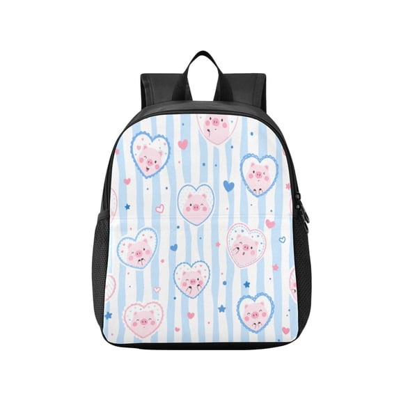 Toddler Backpack Cute Pig Heart Pattern Waterproof Lightweight Backpack Casual Mini Daypack for Daycare & Travel