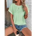 thumbnail image 2 of Hauts à Manches Courtes pour Femmes Mode Printemps/été Décontractée Ample Col Rond Manches Courtes Haut pour Femmes Aguichant Hauts d'Été pour Femmes Hauts à Manches Courtes T-Shirts pour Femmes Mode, 2 of 8