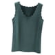 thumbnail image 1 of Minnieouse Ropa interior térmica para mujer, chaleco sin costuras para Otoño Invierno, hogar, escuela, capa básica, Tops cálidos, ropa Camisetas sin mangas Verde oscuro, 1 of 6