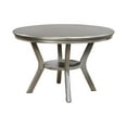 thumbnail image 3 of Nery 5pc Dining Table and Chair Set, 48 Inch Round, Gray Faux Leather, 3 of 3