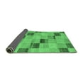 thumbnail image 2 of Ahgly Company Indoor Square Checkered Emerald Green Modern Area Rugs, 7' Square, 2 of 4