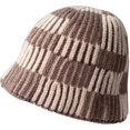 thumbnail image 6 of CoCopeaunts Plaid Beanies Hat Two-Colors Fashion All-Match Street Women Knitted Cap Autumn Winter Warm Thick Bucket Hats for Men, 6 of 8